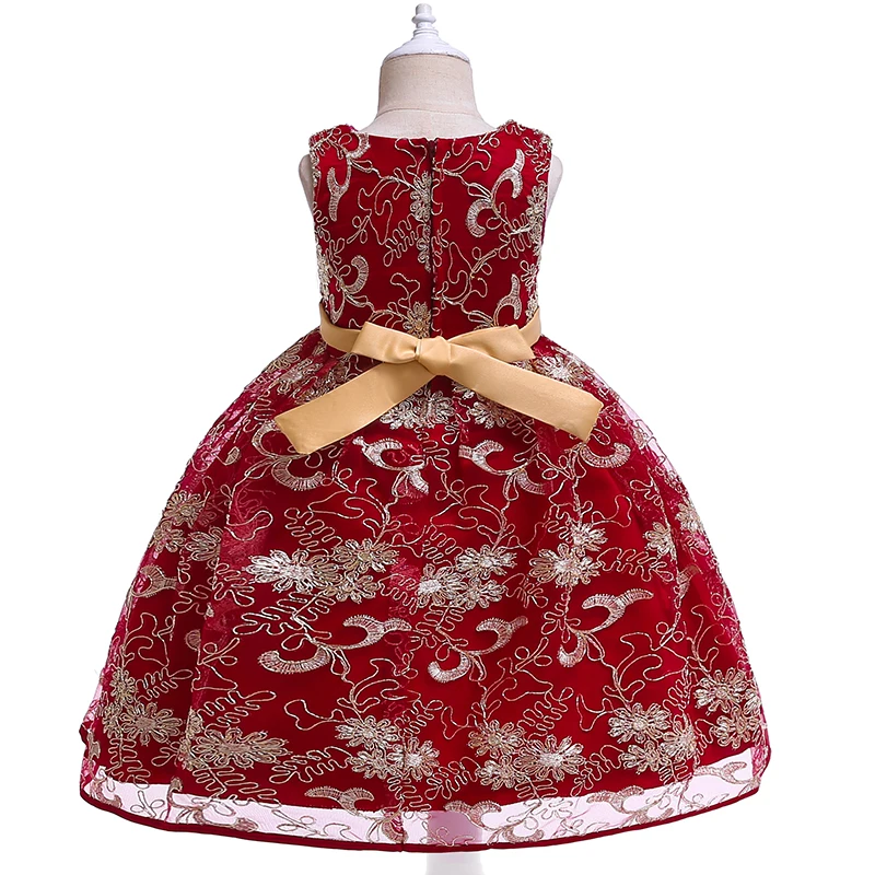 Детские платья для девочек; Кружевная юбка-пачка с вышивкой; одежда для детей; Элегантные Платья с цветочным узором для девочек; Детские праздничные костюмы
