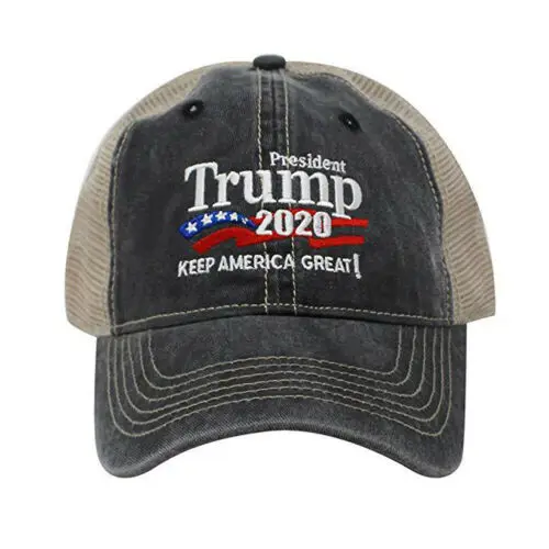 Летняя винтажная бейсболка в стиле унисекс Trump KEEP AMERICA сетчатая Кепка хип хоп