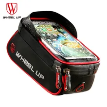 WHEEL UP MTB Mountain Cycle Touch Screen Phone Bags Rainproof Front Zipper Bike Bag Waterproof GPS Cycling Pouch Panniers