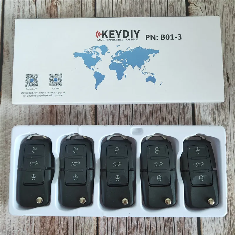 

5PCS/LOT 3 Buttons Remote Key B01-3 for KD900 KD900+ URG200 KD-X2 Key Programmer B Series KD Remote