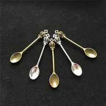 10 шт. Высокое качество Античный стиль крест ложка с короной мини милые Подвески ручной работы кулон DIY серьги ожерелье ювелирных изделий