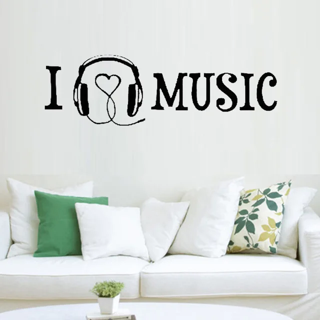 musical vinyl wall art, home decor, melody wall mural, quotes and