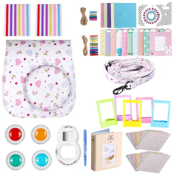 

Neewer Blue/White 34-in-1 Accessories Kit for Fujifilm Instax Mini 8/8s: Case/Album/Selfie Lens/Colored Filter/Table Frame
