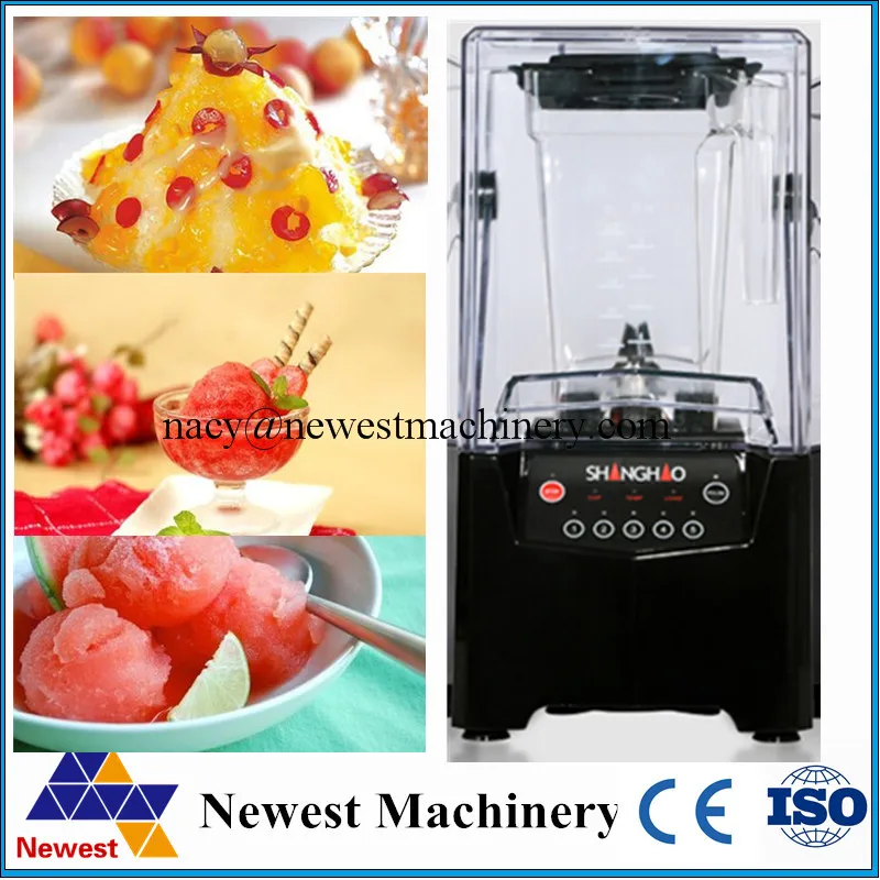 

Commercial 220v lower noise For hotel cafe restaurant bar Ice smoothie Commercial Ice Blender Machine with shield