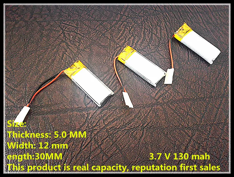 Polymer battery 501230 130 mA lithium batteries of high-end Bluetooth headset products factory direct A