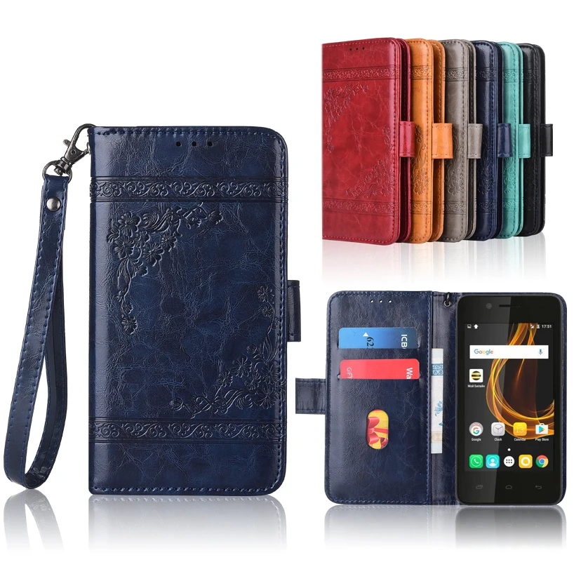 

Newest Wallet case for Micromax Bolt Pace Q402 Flip case with Strap100% special PU leather embossing flower cover case