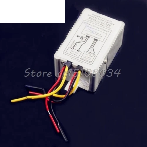 

24V to 12V DC-DC Conversion Device Car Power Supply Inverter Converter 30A #S018Y# High Quality