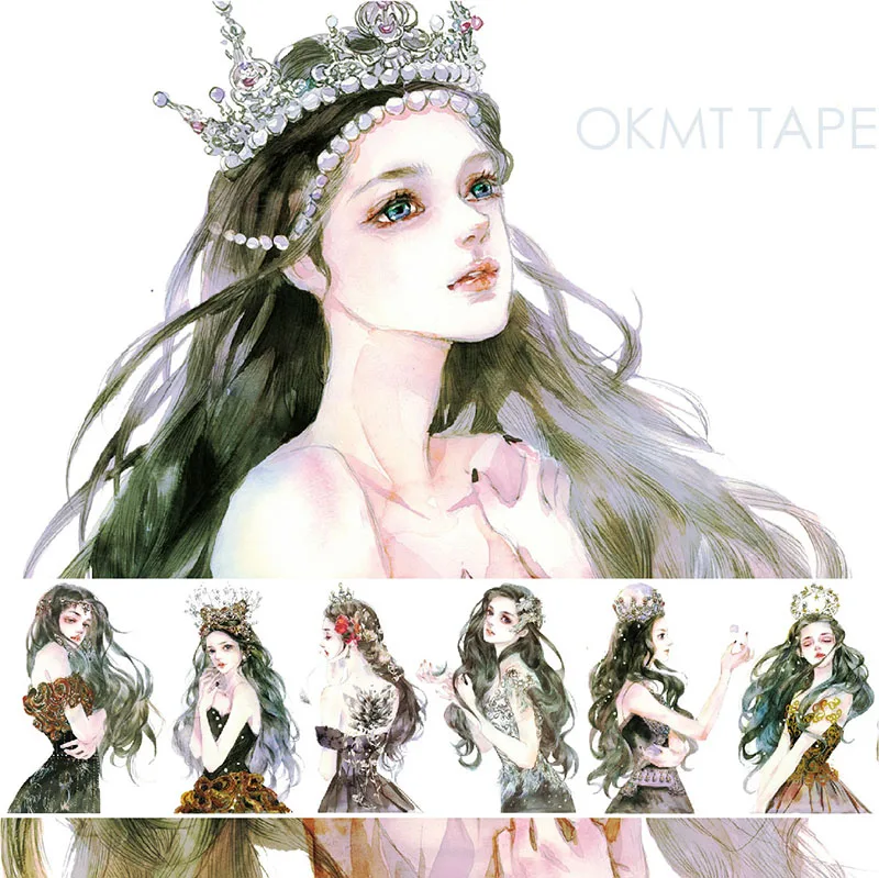 High Quality Model Angel Girls Pattern Japanese Washi Decorative Adhesive Tape DIY Masking Paper Tape Sticker gift