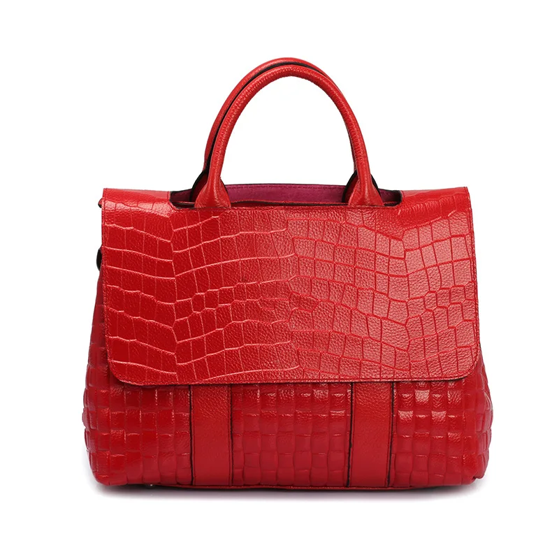 

2018 spring and summer new first layer of leather handbags fashion leather shoulder pattern shoulder diagonal package female