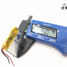 100 шт./лот 3,7 V 500mAH 503035 полимерный литий-ионный/литий-ионный аккумулятор для DVR, gps, mp3, mp4