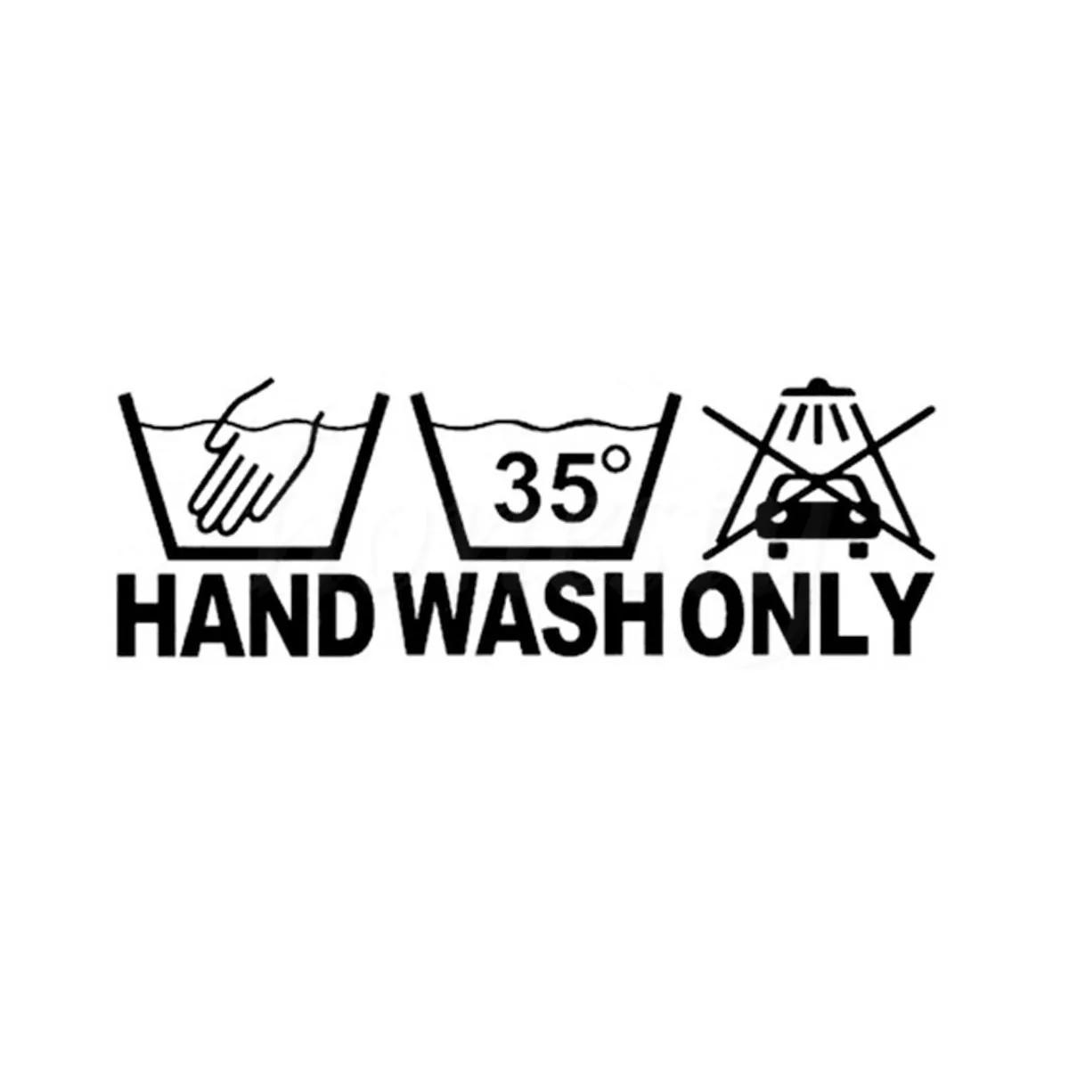Hand Wash Only Car Sticker Wall Home Glass Window Door Laptop Truck