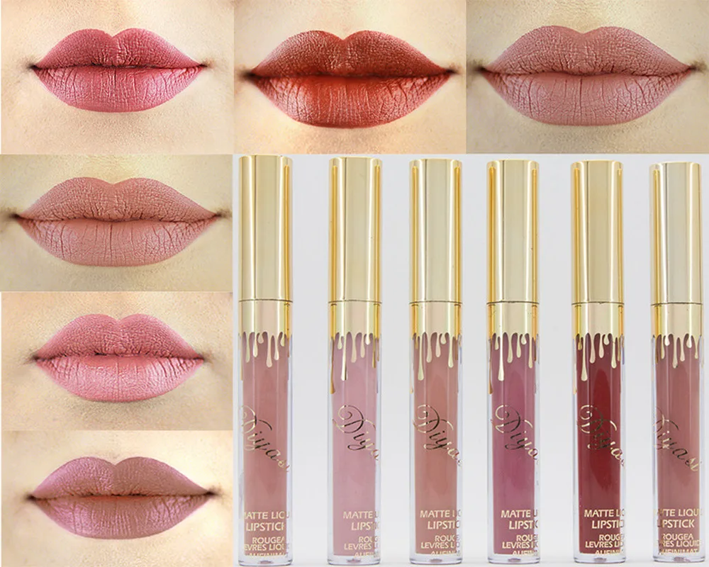 

Best Deal Matt liquid lipstick Waterproof Long Lasting Lip Liquid Matte lip gloss Beauty Lip kit Makeup maquiagem labiales matte