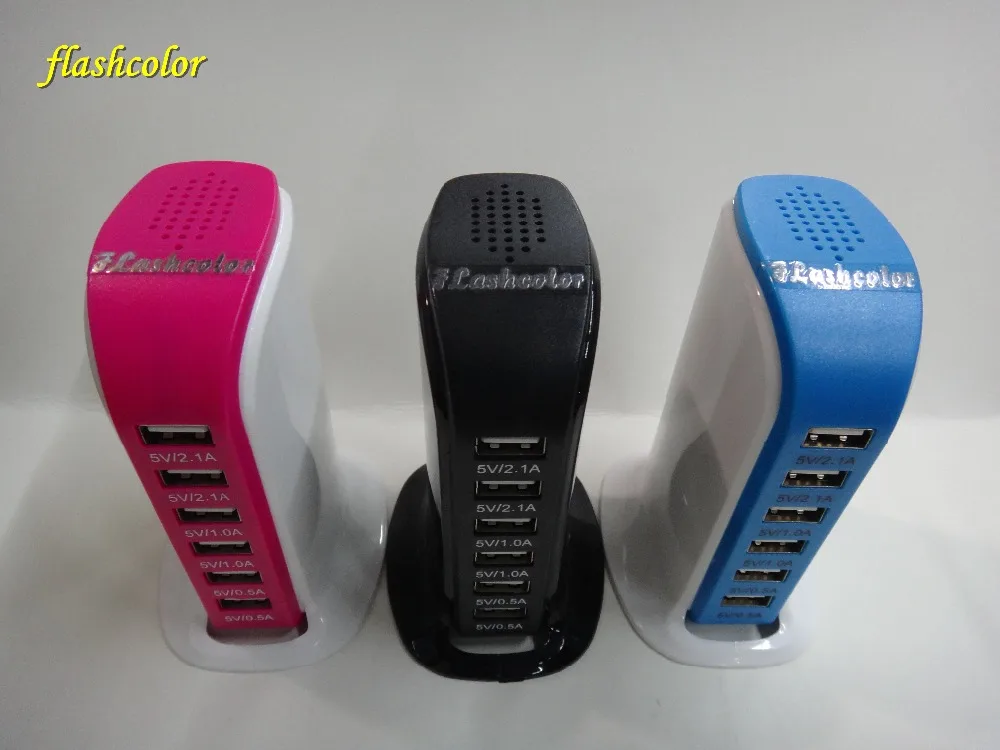 

Flashcolor 2018 New Arrival Low Consumption 30W 6 USB Ports Charger Over-voltage Protection Power Adapter for Mobile Devices