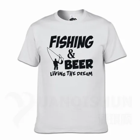 Футболка с надписью «Fishings» и надписью «Fishinger Beer Fish Live The Dream», футболка с надписью «Sporter Flying Fresh Fun Gift», футболки