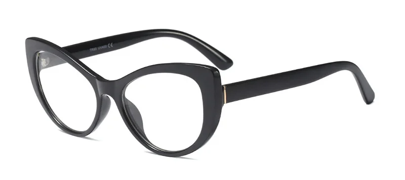 SHAUNA Ультралайт TR90 смешанные цвета оправа для очков Женская мода цветочные кошачий глаз очки UV400 - Цвет оправы: Black