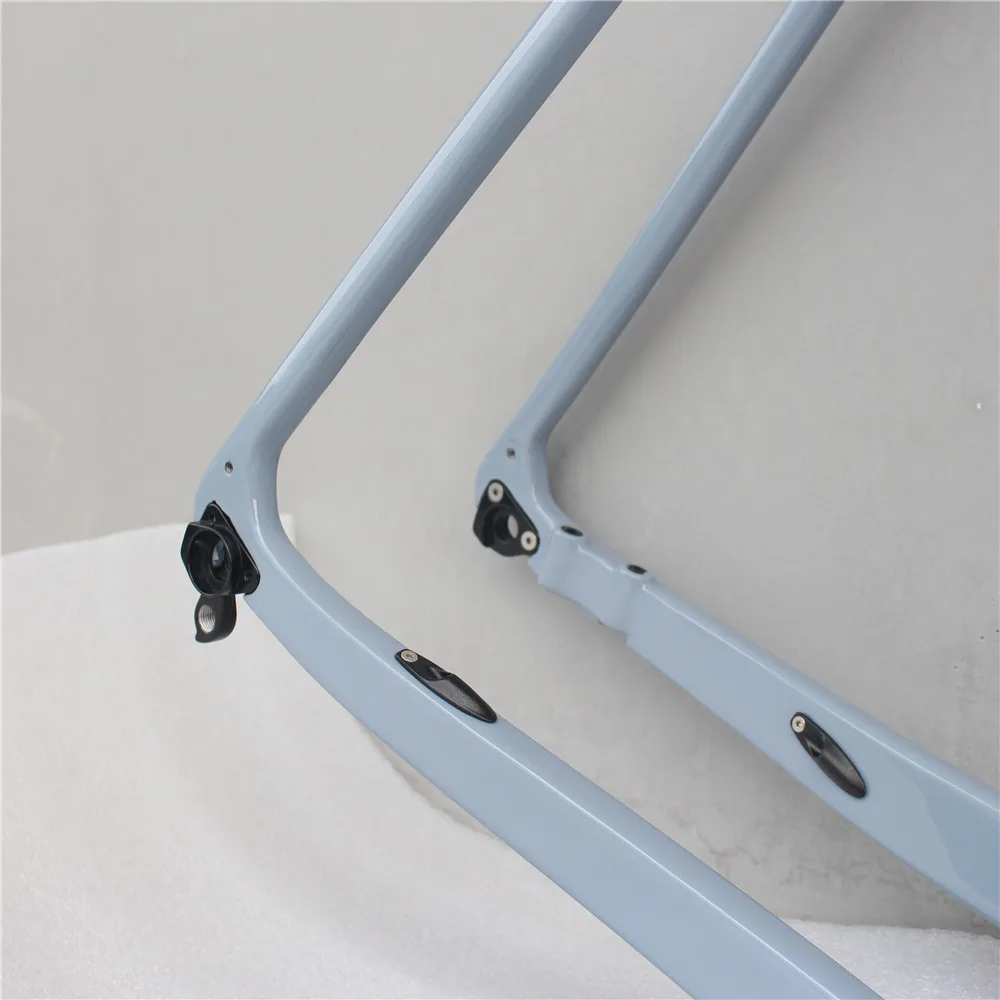 Discount Full Carbon Gravel Bicycle Frame Road Bike Cyclocross Frame 140mm disc brake Thru Axle 142*12 Size S/M/L/XL Carbon Racing Gravel 5