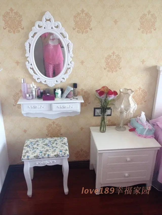 Wall Bedroom Dresser Mirror Dressing Table Table Vanity