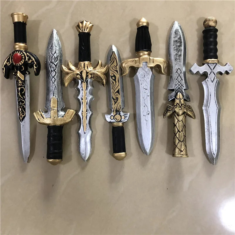 

1:1 Cosplay Dagger Sword Knife Weapon Prop PU Material Role Play Halloween Cos Kids Safety Gift 7 Styles Decoration Model