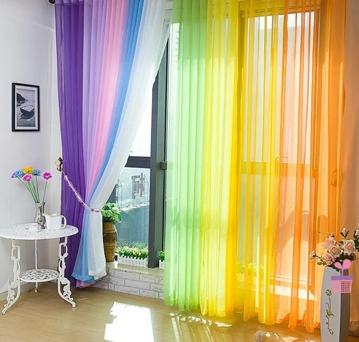 duidelijkheid Civiel neerhalen Kleurrijke organza gordijn met 9 loops gratis verzending|organza  curtains|curtain free shippinga curtain - AliExpress