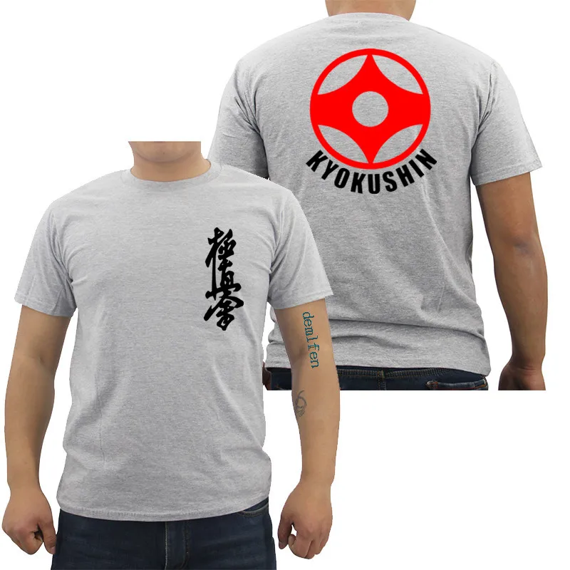 Свободные черные мужские футболки Homme Tees Kyokushin Karate Masutatsu Oyama Japan Custom Мужская