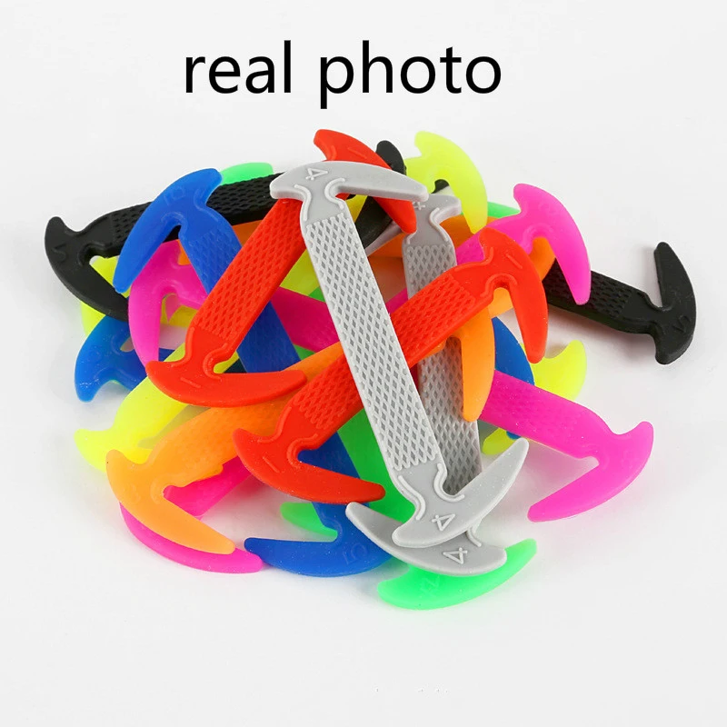 16pcs/lot Silicone Shoelaces Elastic Shoe Laces Special No Tie Shoelace for Men Women Lacing Rubber wholesale