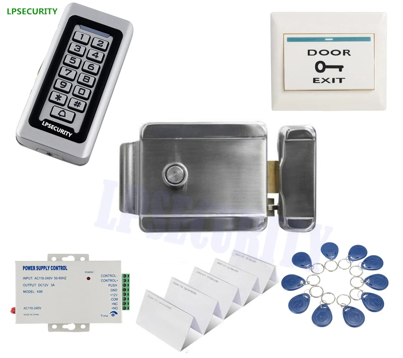 LPSECURITY Водонепроницаемый RFID ID Металл клавиатуры безопасности запись стали