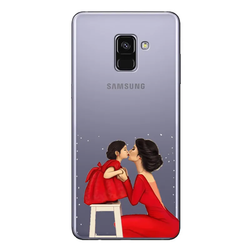 Moda черный коричневый Mae Do Bebe Da Menina Do Cabelo Rainha 01 чехол для samsung S6 7 8 9 Plus Mulher для девочек Tampa Do Telefone - Цвет: TPU