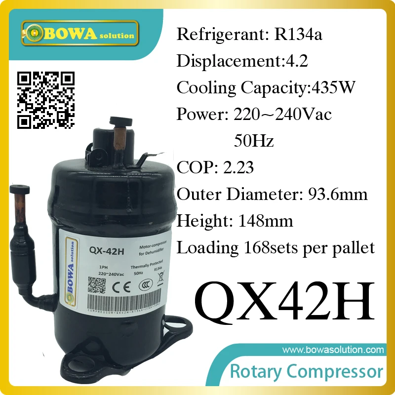 435W Cooling capacity hermetic rotary compressor (R134a) suitable for upright wine refrigerator and mini refrigerator 435W Cooling capacity hermetic rotary compressor (R134a) suitable for upright wine refrigerator and mini refrigerator