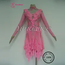 Милое танцевальное платье с длинными рукавами для сальсы вечерние костюмы L-12193