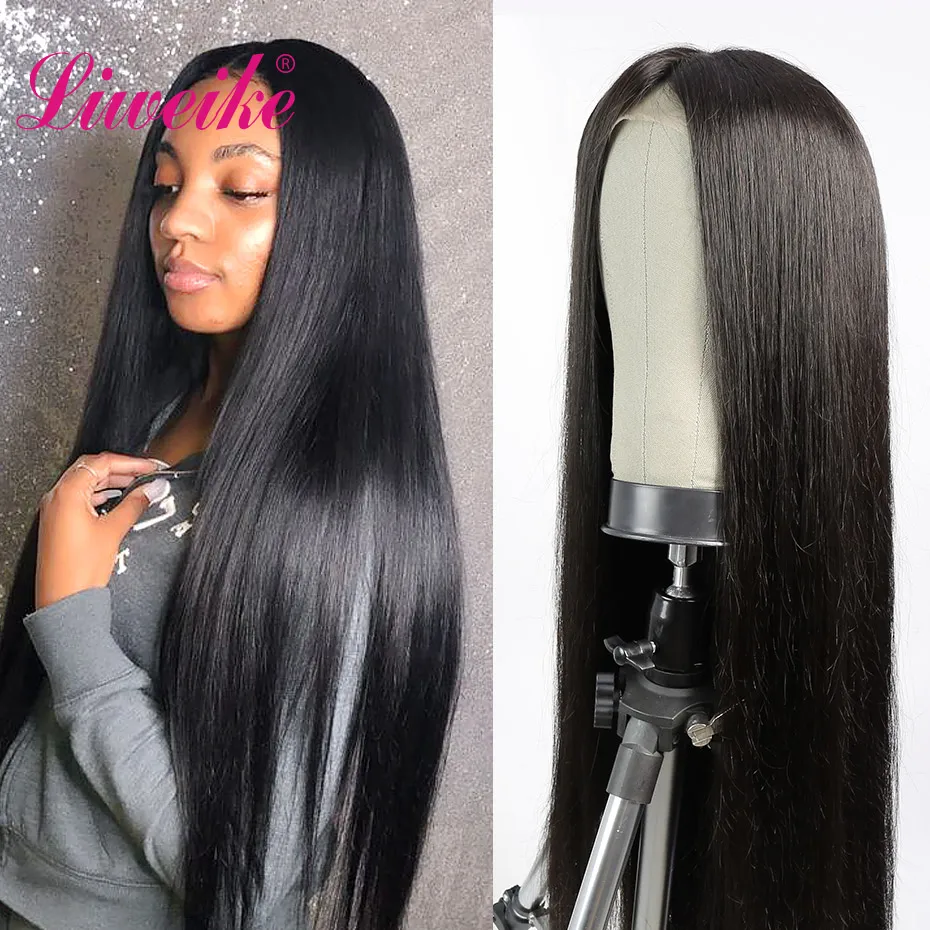 Liweike Straight Virgin Human Hair Wigs Bundles With 4*4 Lace Frontal