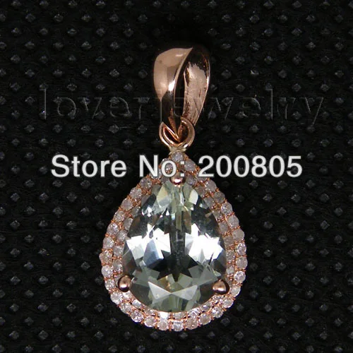 

Vintage Pear 7x9mm 14Kt Rose Gold Diamond Pendant for Women Jewelry Gift NA0014A