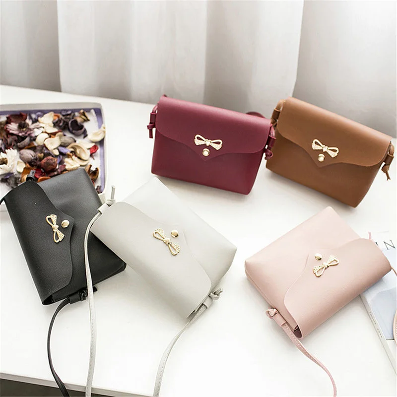 

Women Shoulder Bags Fashion Mini Bag Bowknot Women Small Messenger Crossbody Bag Ladies Hasp HandBags
