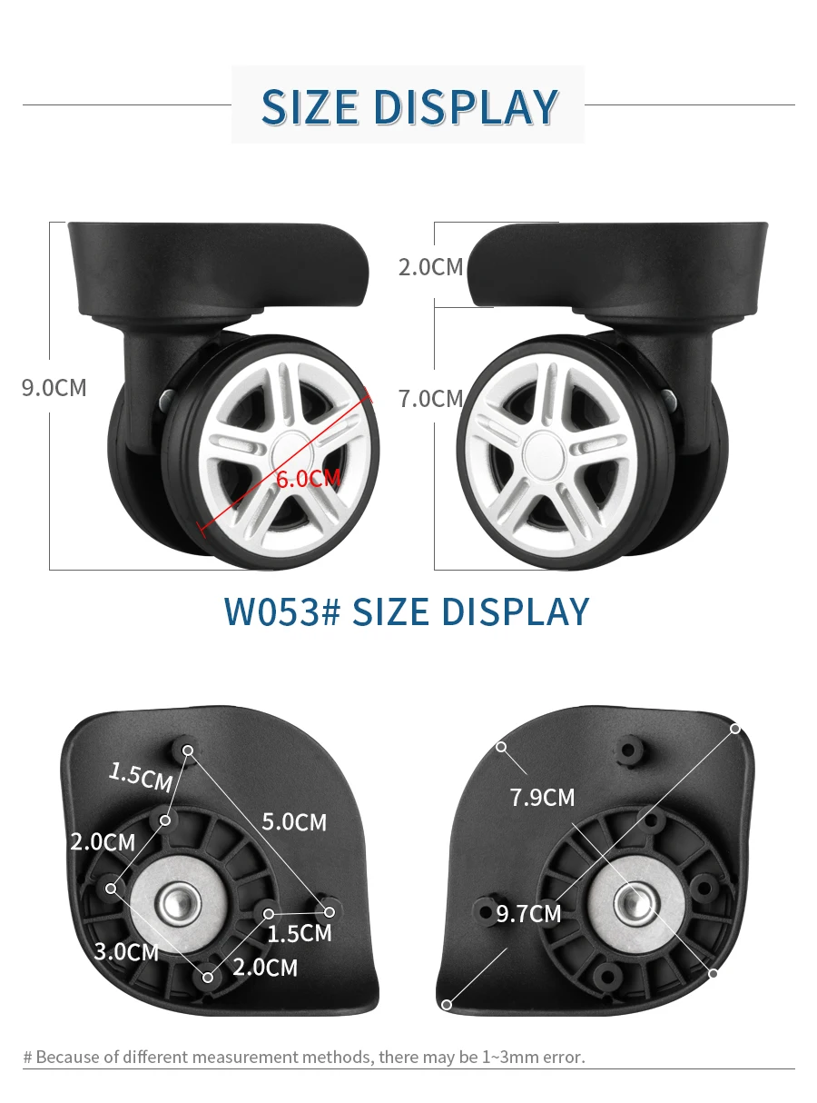 Багажное колесо, сменные колеса, аксессуары для чемодана, Универсальные ролики, чемодан на колесиках, аксессуары для чемодана, сумки на колесиках