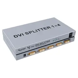 DT-7024 разделитель DVI 1 в 4 выход DVI HD перфоратор разделитель DVI 1 в 4 с питанием