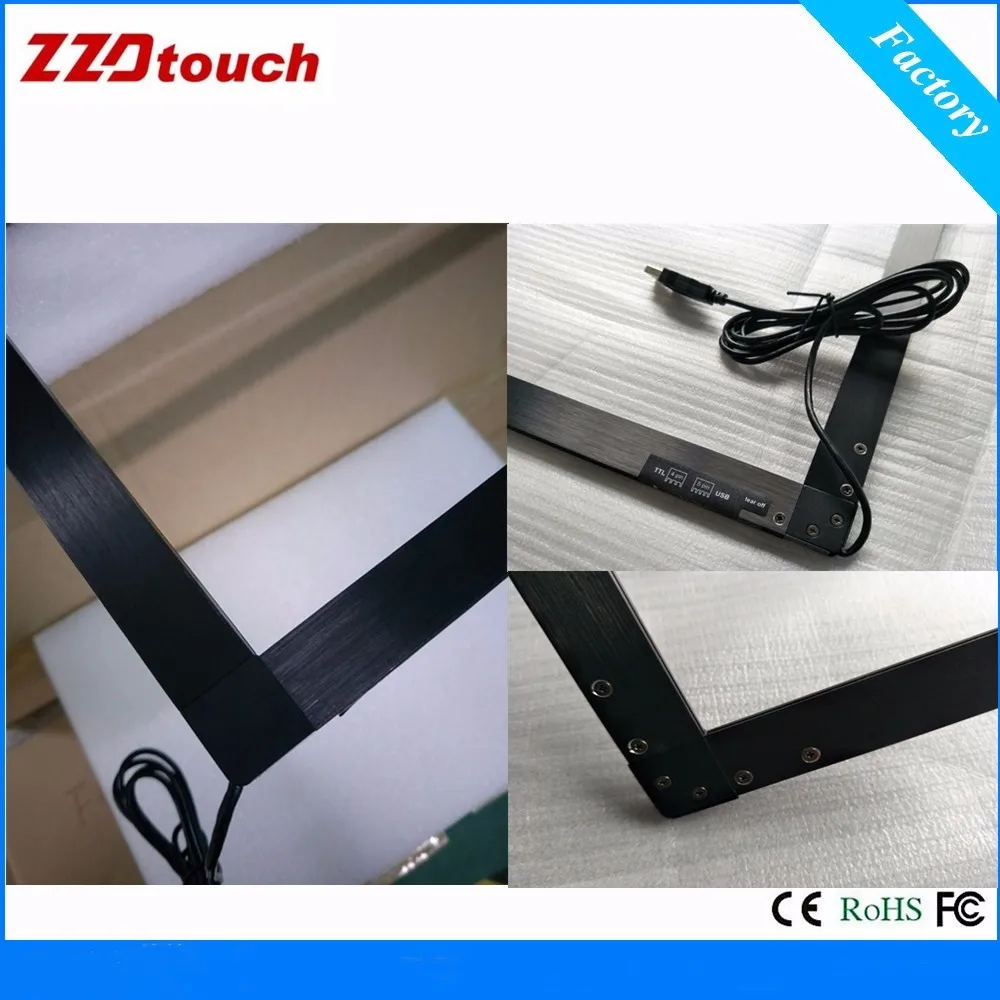

ZZDTOUCH 60 inch ir touch screen frame infrared touchscreen kit sensor Multi point touch factory can be customized