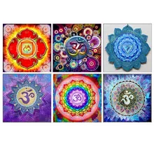 Dekoration 60×60 cm DIY 5D Diamant Stickerei Mandala runde kits Abstrakte Ölgemälde Harz Hobby Handwerk