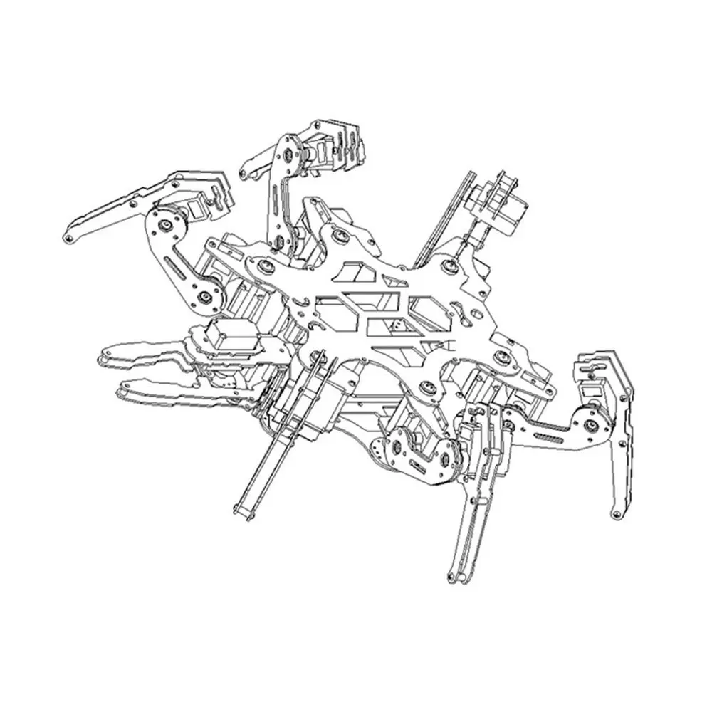 Arduino Программирование бионический Паук Робот 6 ног робот большой крутящий момент сервопривод с Ps2 контроллер