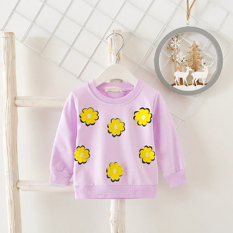 Baby Toddler Kids Girls Cotton Autumn Spring Tshirts Long Sleeve Winter Bottoming Tops Children Clothes G209