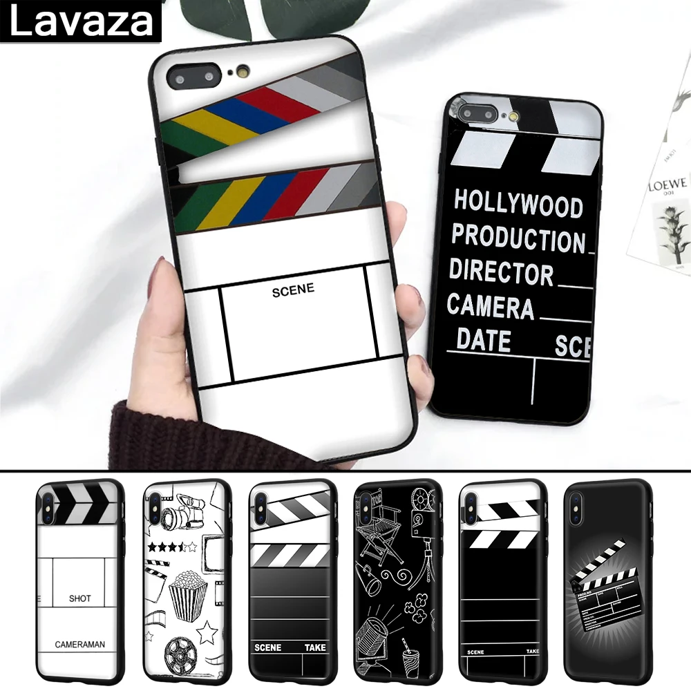 

Lavaza Film Clapperboard Clapper Board Luxury Silicone Case for iPhone 5 5S 6 6S 7 8 Plus X XR XS Max