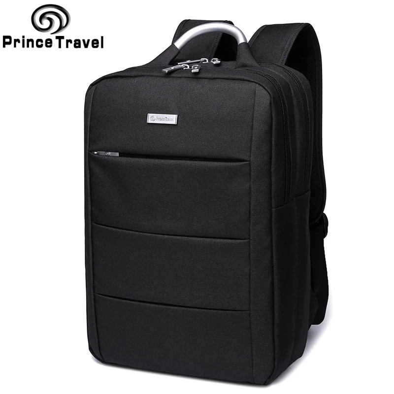 Prince Travel School Bags for Teenagers Boy Mochila Escolar Solid Business Style Backpacks for Men cartable sac a dos enfant