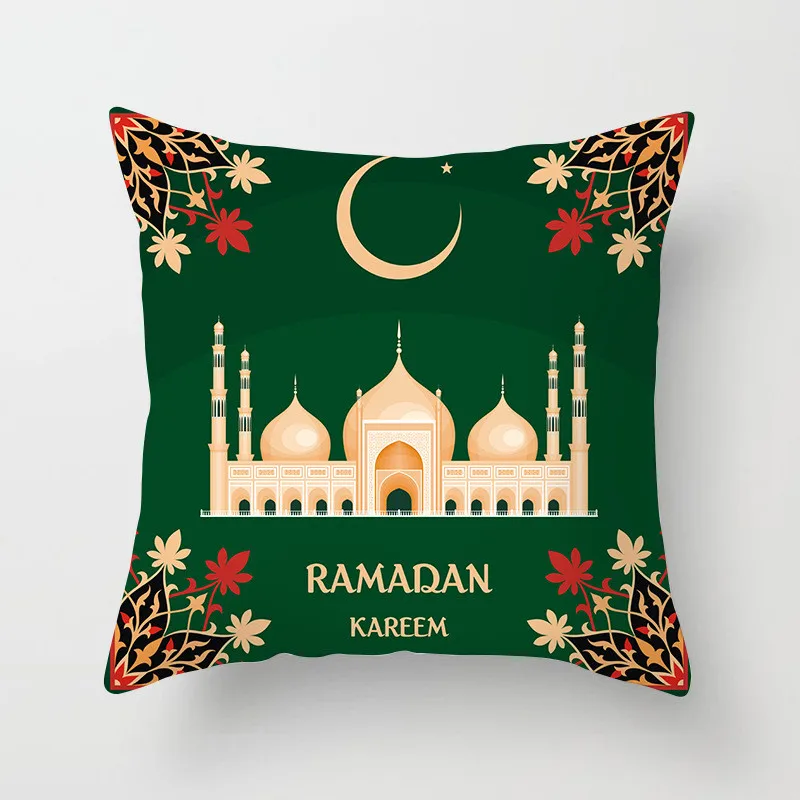 Рамадан украшения Чехлы для подушек золото Луна Звезда ИД Мубарак праздничный Чехлы для диванных подушек сиденья автомобиля кровать