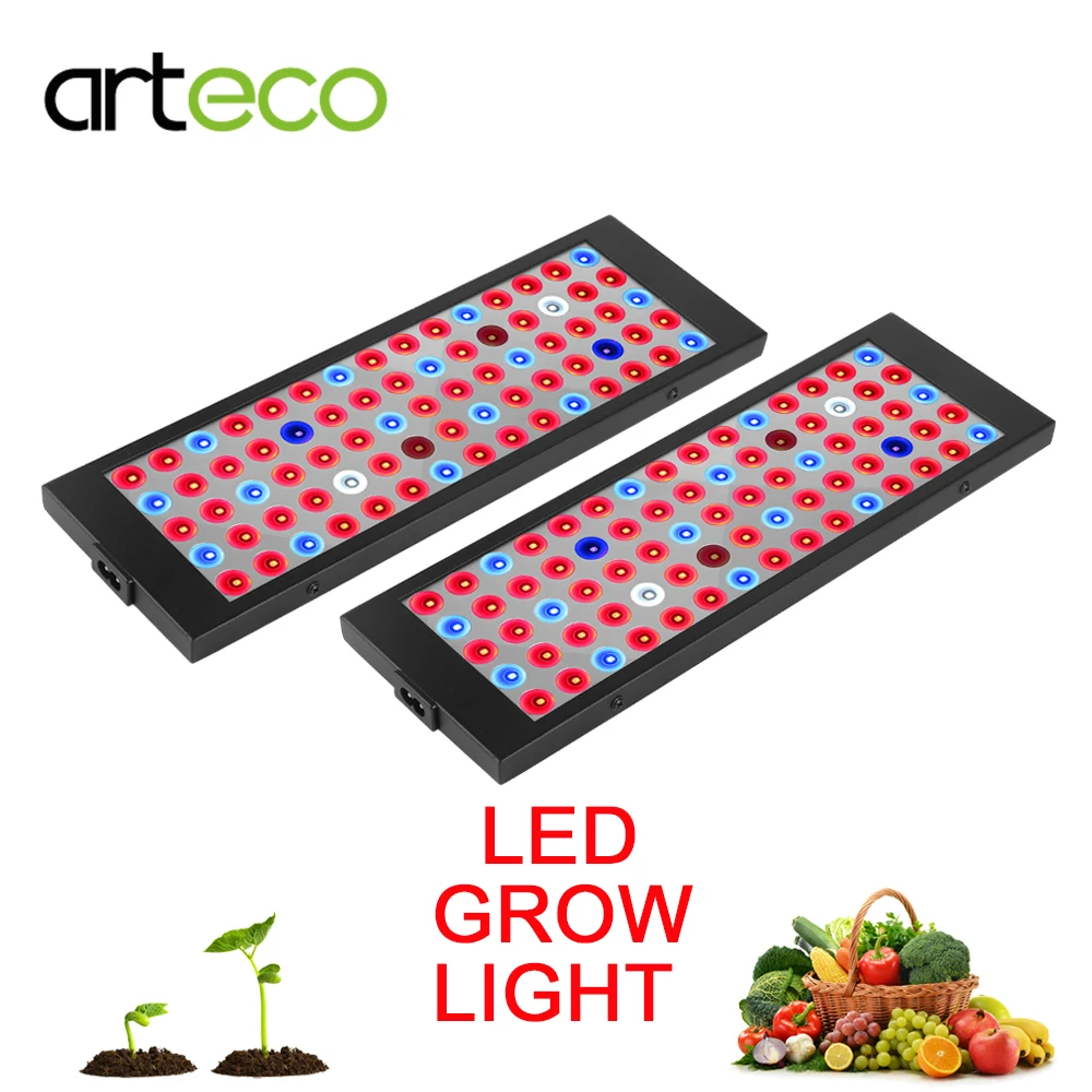 

2 SET 15W LED Grow Light Full Spectrum LED plants grow lamp US/EU Plug LED Grow Panel Lights for Greenhouse Plants&Flowers