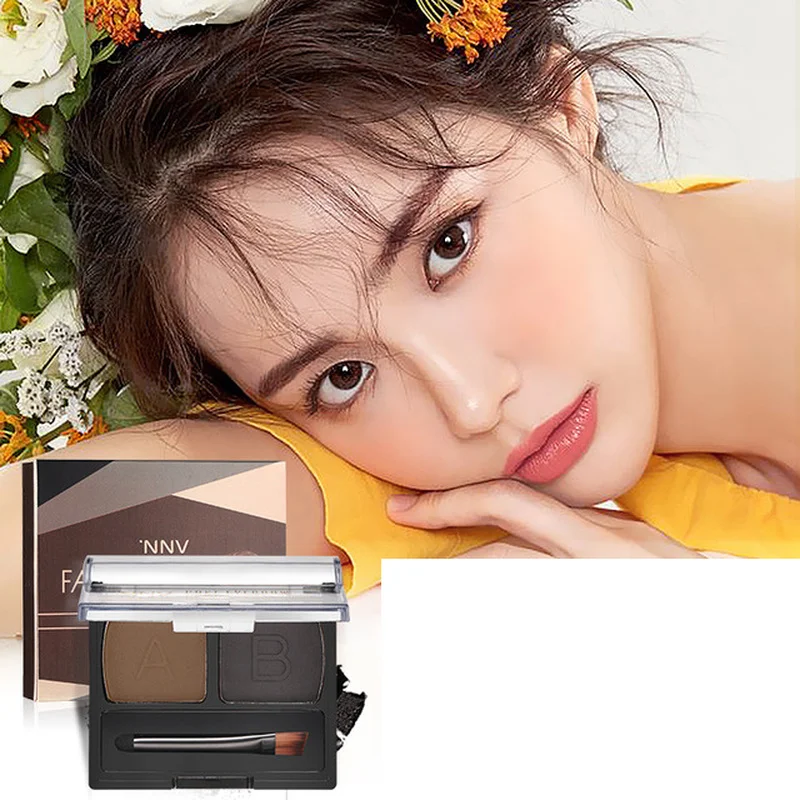 

2 Color Eyebrow Powder Modified Eye Brow Makeup Eyebrow Powder Palette Eye Brow Makeup Waterproof Long lasting Eye brush