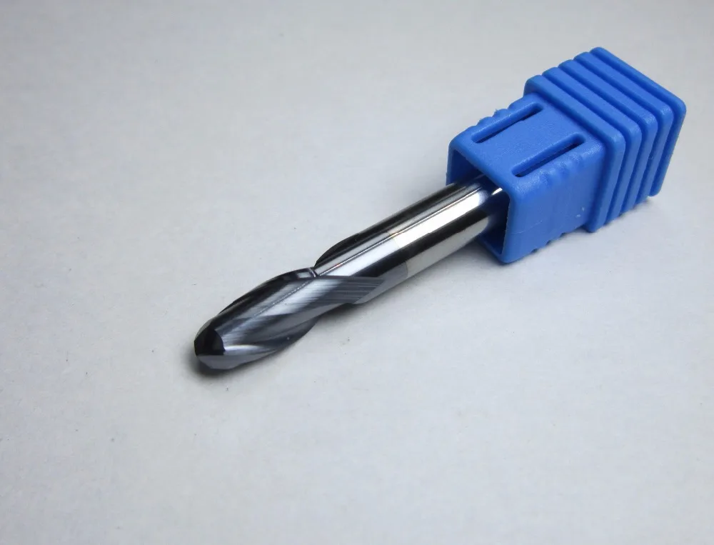 5PCS DIA 8mm HRC45 2 flutes Tungsten Carbide Ball Nose End Mill milling cutter