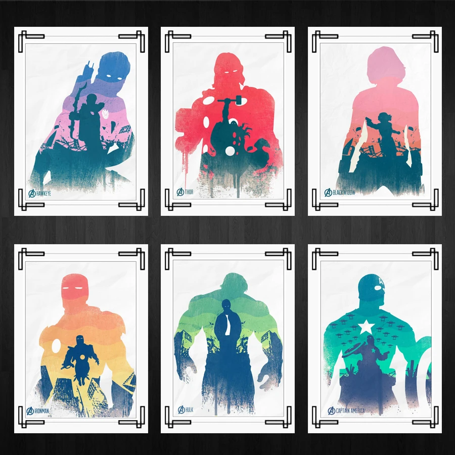 

Marvel's The Avengers Movie Poster Home Room Decor High Quality Printing Wallpaper Modern Decoration