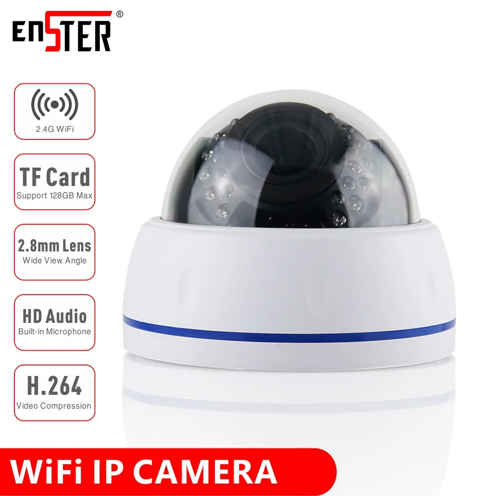Купольная IP камера ENSTER 720P 960P 1080P wi fi|Камеры видеонаблюдения| |