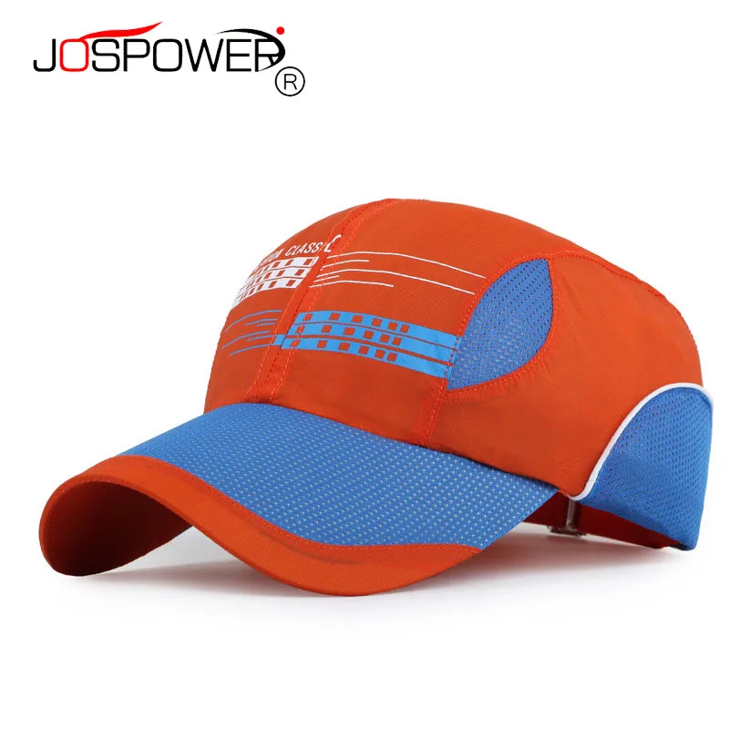 

JOSPOWER High Quality Mesh Baseball Cap Anti UV Sun Hat Unisex Summer Sports Hats Quick Dry Caps gorras 10 Colors
