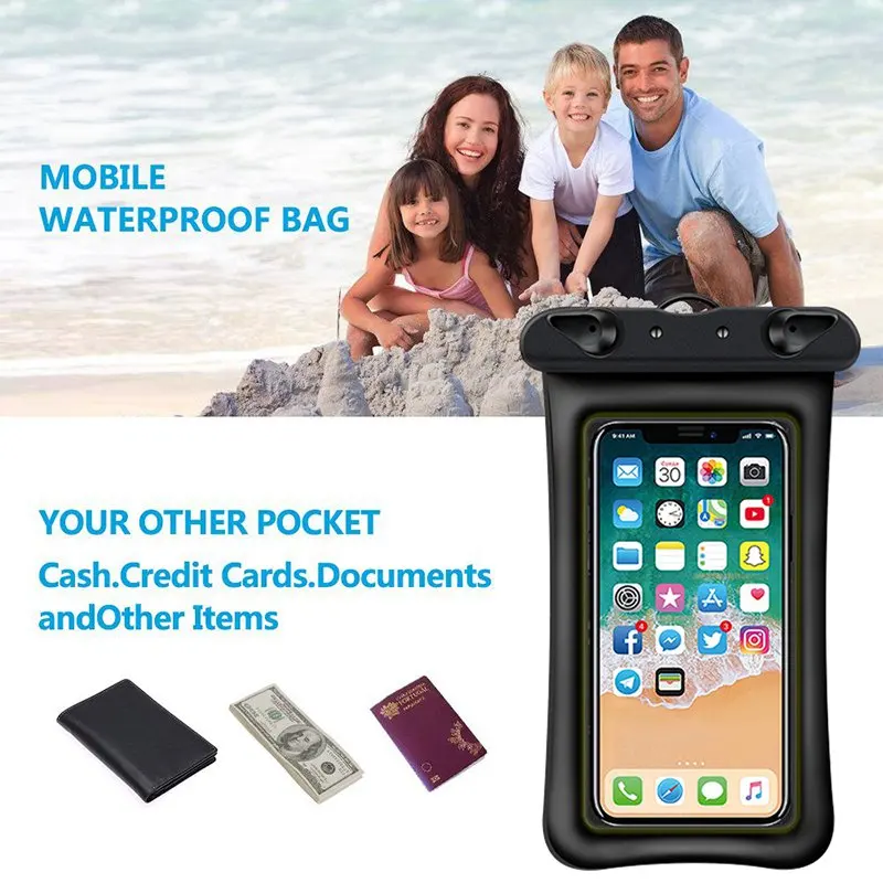 Waterproof Floating Phone Case Underwater Swimming Bag Universal Phone Cover Dry Bag Pouch Strap for iPhone for Samsung for HTC  (4)