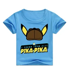 DLF/От 2 до 16 лет, новые футболки Pok Mon Detective Pikachu, модная повседневная Летняя футболка с коротким рукавом для мальчиков, футболки с круглым вырезом для девочек