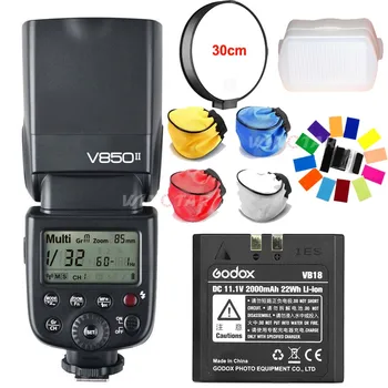 

Godox V850II GN60 2.4G wireless X System Speedlite Li-ion Battery Flash Light with Car Charger for Canon Nikon Sony Camera +Gift